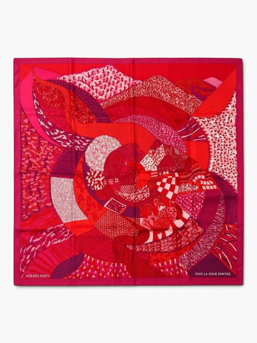 Hermès "À Travers Champs" Silk Scarf 90, Pristine, Limited Edition, 2018